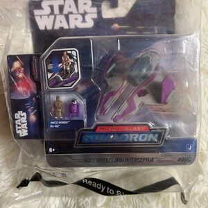 Star Wars MGS Mace Windu Jedi Interceptor R4-M6 #0103 + Series 5 Mystery box